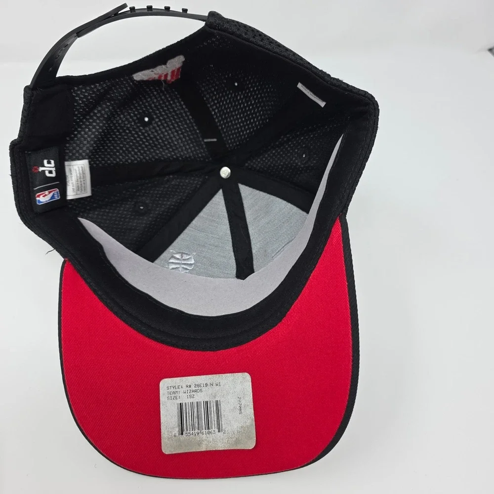 Adidas Washington Wizards Hat Youth Snapback Graphic Print Polyester Black